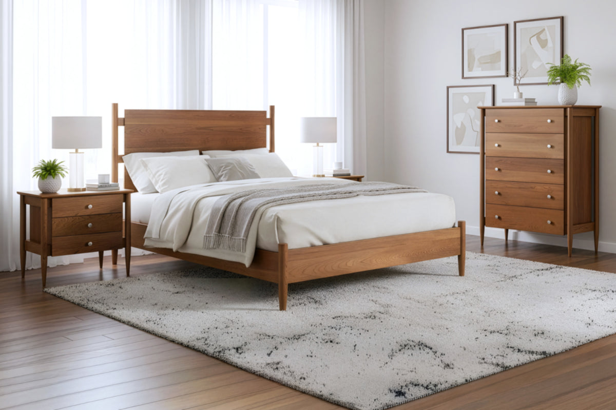 Nolan 2-Drawer Nightstand with Open Cubby – Simply Amish