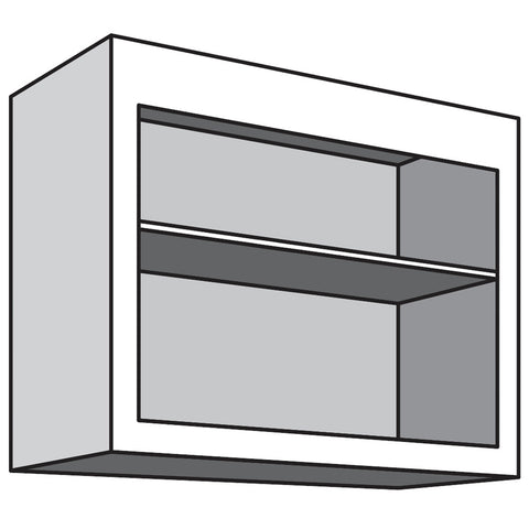 Variable Bridge Top Unit, Open Shelves and One Adjustable Shelf, 12"d