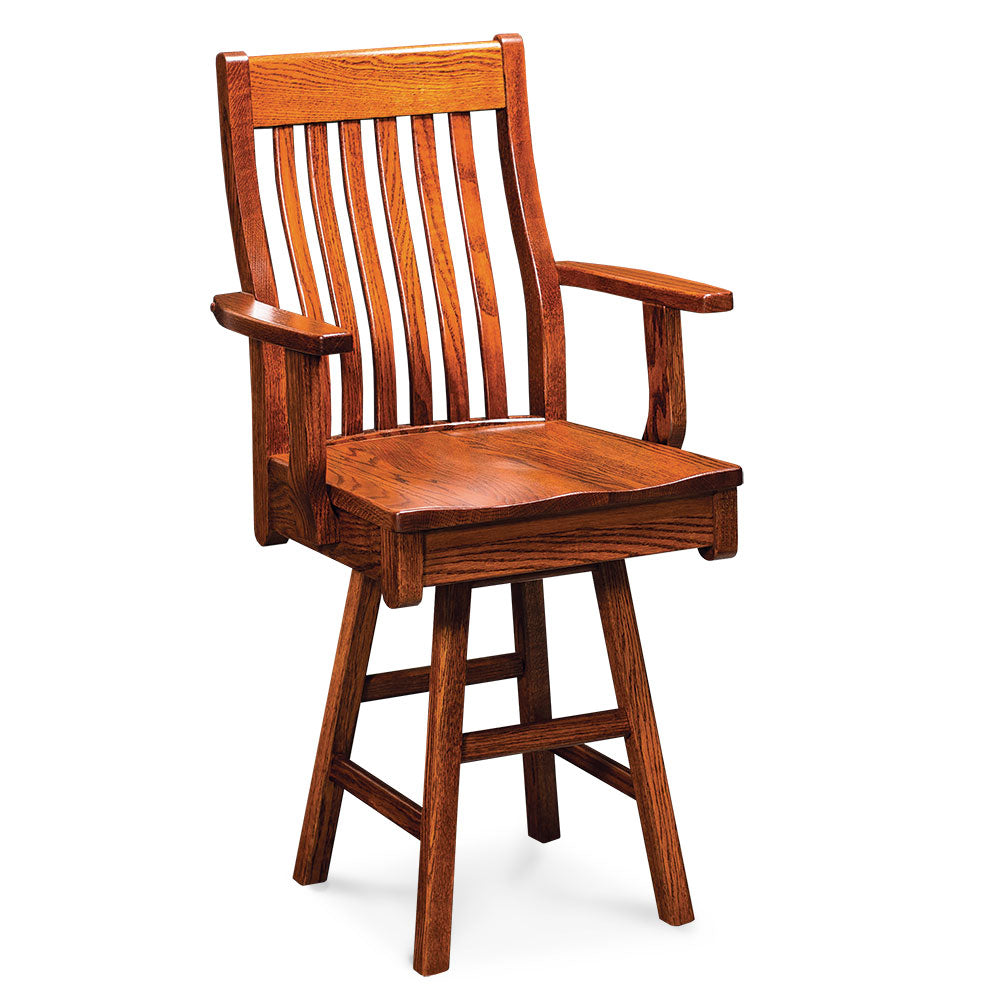 Urbandale Ii Swivel Arm Barstool Simply Amish