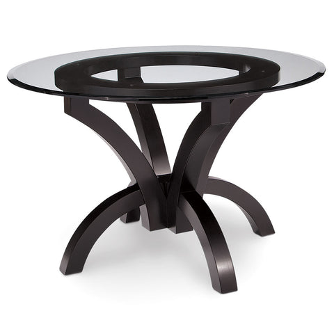 Adeline Single Pedestal Table with Glass Top