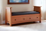 Aspen 2-Drawer Santa Fe Bench with Inlay