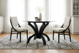 Adeline Single Pedestal Table with Glass Top