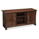 Garrett TV Console with Wood Doors and Open Center