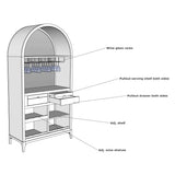 B&O Railroad Trestle Bridge Bar Cabinet