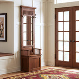 Mission Hall Seat with Beveled Mirror