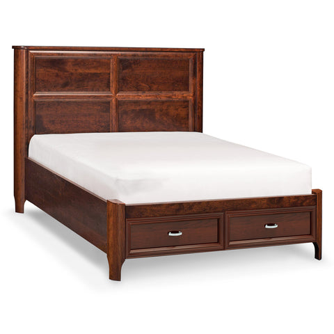 Belvedere Panel Bed with Footboard Storage