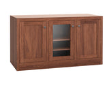 Base Unit, 3-Door TV Console with 2 Adjustable Shelves Behind Each Door