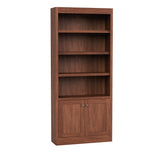 Full-Height Bookcase with Wood Door on Bottom