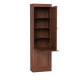 Full-Height Bookcase with 2 Doors and Pull-Down Work Surface