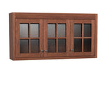 Variable Bridge Top Unit, 3 Glass Doors with Mullions, 1 Adjustable Shelf, 12"d