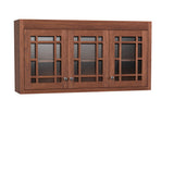 Variable Bridge Top Unit, 3 Glass Doors with Open Center Mullions, 1 Adjustable Shelf, 12"d