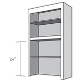 Desk Top Unit, Open Shelves with 2 adjustable shelves