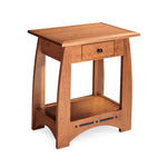 Aspen Nightstand Table with Drawer and Inlay