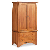 Aspen Tall Armoire on Chest with Inlay