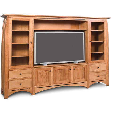 Aspen Wall Unit Entertainment Center with Inlay