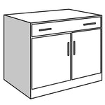 Base Unit, 2 Doors and 1 Drawer
