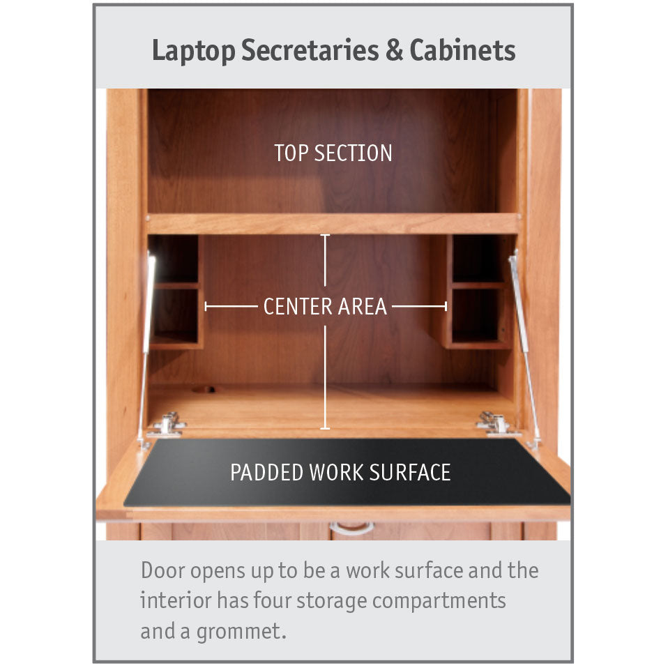 Loft Laptop Secretary – Simply Amish