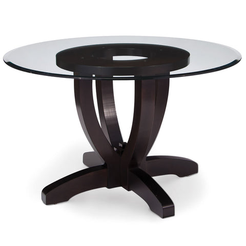 Brookfield Single Pedestal Table with Glass Top