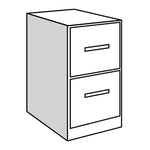 Base Unit, 21"w with 2 file drawers