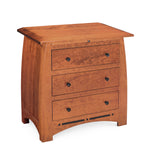 Aspen Nightstand with Drawers and Inlay, Extra Wide