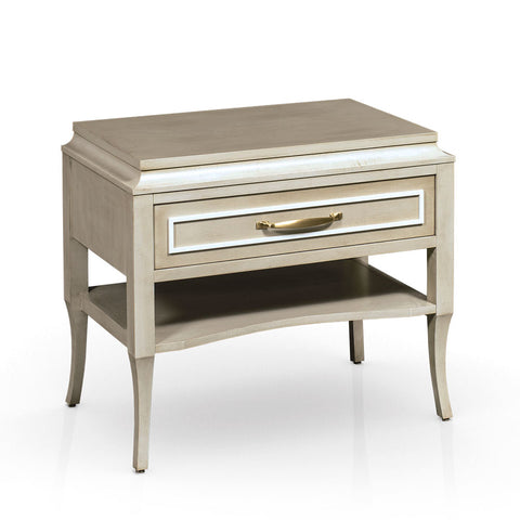 Haley Nightstand with Shelf, Extra Wide