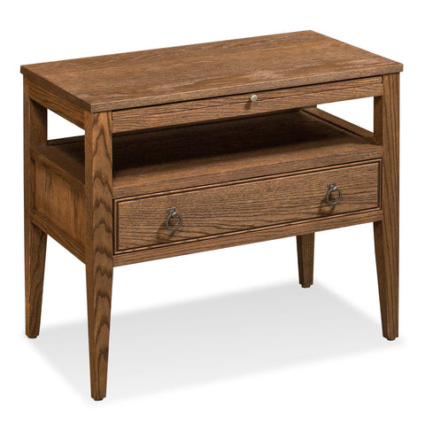Hamptons Nightstand with Open Cubby, Extra Wide