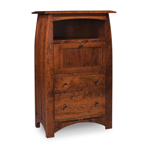 Aspen Laptop Cabinet with File Drawer and Inlay