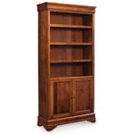 Louis Philippe Bookcase with Doors on Bottom