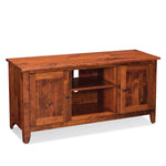 Shenandoah TV Console with Wood Doors and Open Center - QuickShip